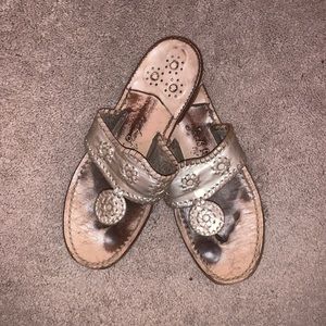 Jack Rogers Sandals - Gold - Size 8.5